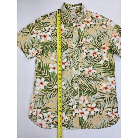 J, Crew Classic Size Small Short Sleeve Floral Cotton Button Down Pocket Shirt - Picture 9 of 10